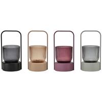 lampáš HAKON - čierna/bobuľová, Modern, kov/sklo (10,5/20cm) - Mömax