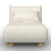 Rozkladacie kreslo BELLA, biela, max. 120 kg - biela/prírodná farba, Modern, kov/drevo (83/41/63cm) - Bessagi Home