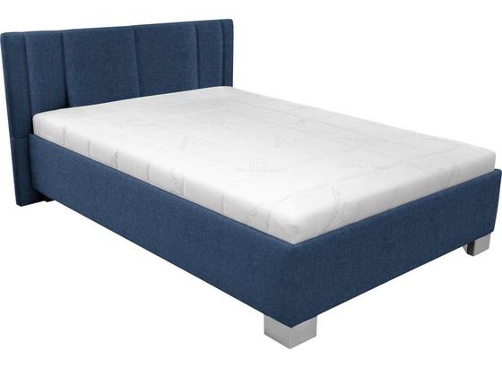 Čalúnená Posteľ Stilo 140x200 - biela/tmavomodrá, drevo/textil (214/162/97cm) Čalúnená Posteľ Stilo 140x200 - biela/tmavomodrá, drevo/textil (214/162/97cm)