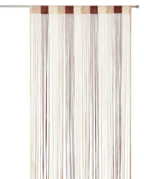 Fadenvorhang + Stangendurchzug Rita 90x245 Cm Schoko/beige - Dunkelbraun/Beige, KONVENTIONELL, Textil (90/245cm) - Luca Bessoni