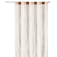 Fadenvorhang + Stangendurchzug Rita 90x245 Cm Schoko/beige - Dunkelbraun/Beige, KONVENTIONELL, Textil (90/245cm) - Luca Bessoni