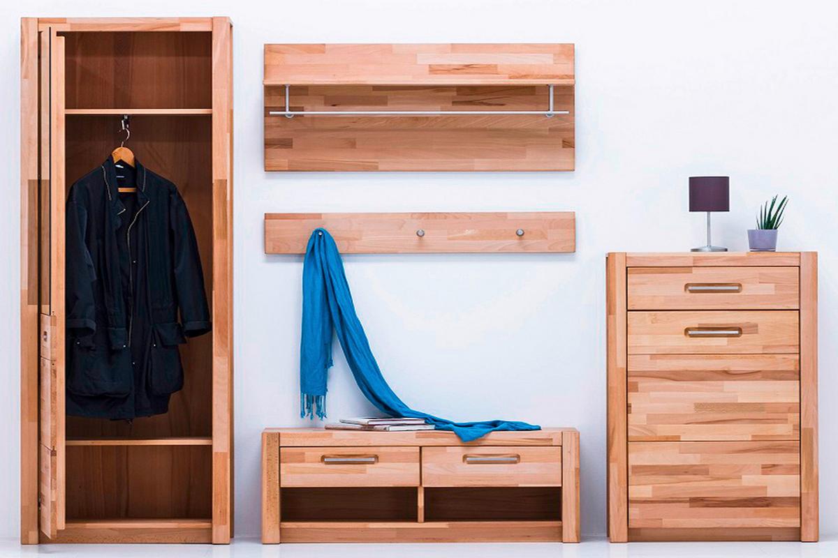 Garderobenpaneel Buchefarben, B: 100 Cm - Buchefarben, KONVENTIONELL, Holz (100/105/27cm) - MID.YOU