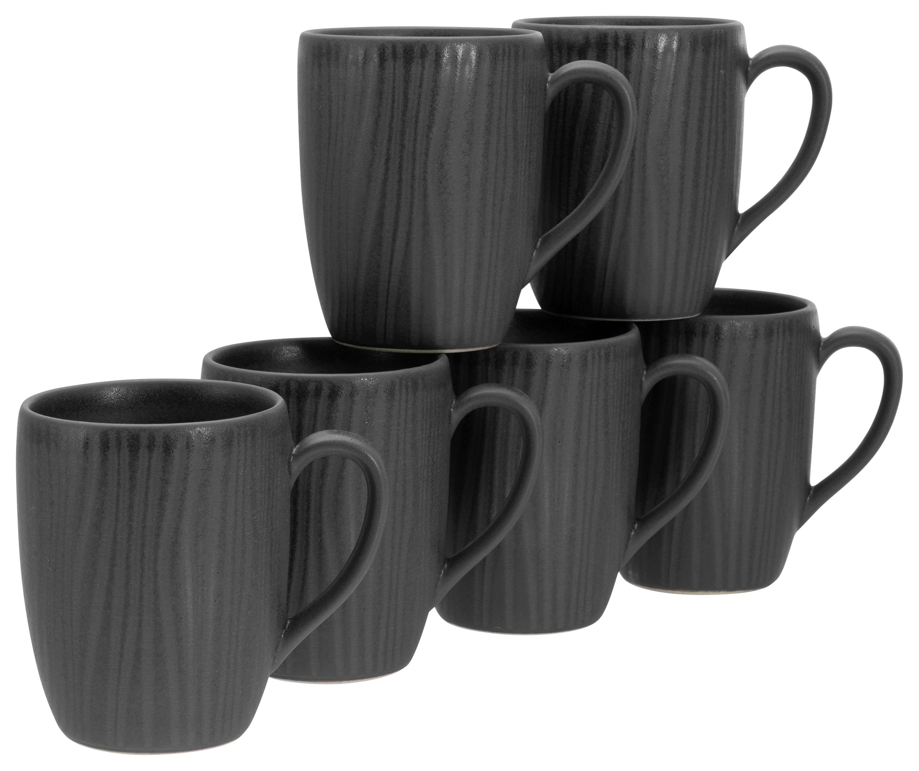Vesuvio Black 6-teilig 17872 - Schwarz, Basics, Keramik (0,3l) - Creatable