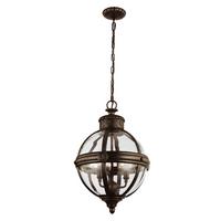 Kronleuchter H: 71,7 cm 3-Flammig Vintage Look - Bronzefarben, Natur, Glas/Metall (37.1/71.1cm) - Elstead Lighting