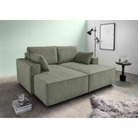 Bigsofa Tramin, Silberfarben B: 188 Cm - Dunkelgrün/Schwarz, MODERN, Textil (188/86/154cm) - Livetastic