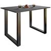 Esstisch Xona Anthrazit/Schwarz - Anthrazit/Schwarz, Design, Holzwerkstoff/Metall (110/50/76cm) - MID.YOU