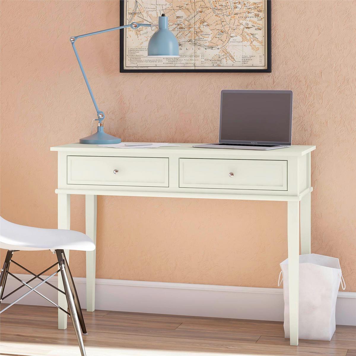 Schreibtisch Franklin Weiß L: 89cm - Weiß, Design, Holzwerkstoff (89/75/45cm) - MID.YOU