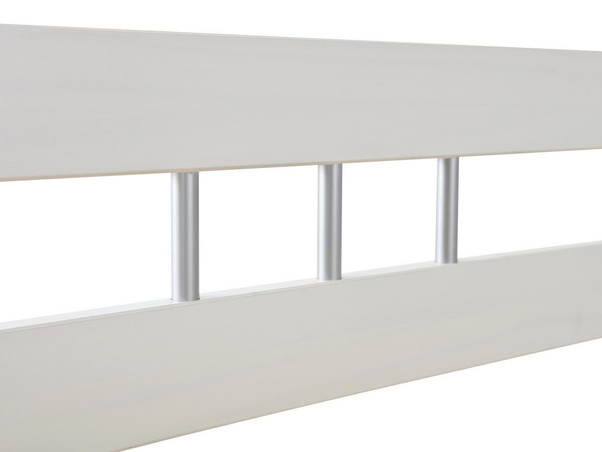 Bett Echtholz Massiv 90x200 Billy, Weiß - Weiß, KONVENTIONELL, Holz (90/200cm) - MID.YOU