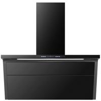 Dunstabzugshaube Ws55-90a+gcb - Schwarz, Basics, Glas/Metall (90/79,2-118,2/37cm) - PKM