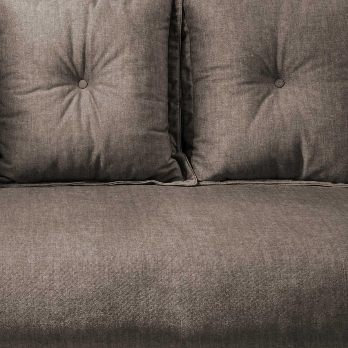 2,5-sitzer-sofa Baggio Mit Kissen Braun - Schwarz/Braun, MODERN, Holz/Textil (196/94/103cm) - Livetastic
