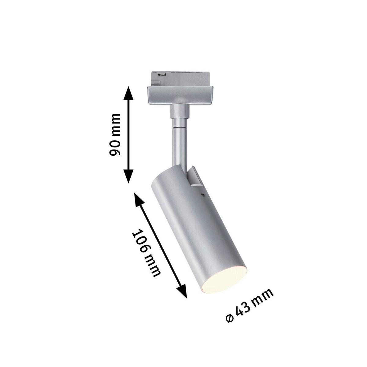 Schienensystem-Strahler 95590 Urail Spot Tubo - Chromfarben, Basics, Kunststoff/Metall (4,3/18,8cm) - Paulmann