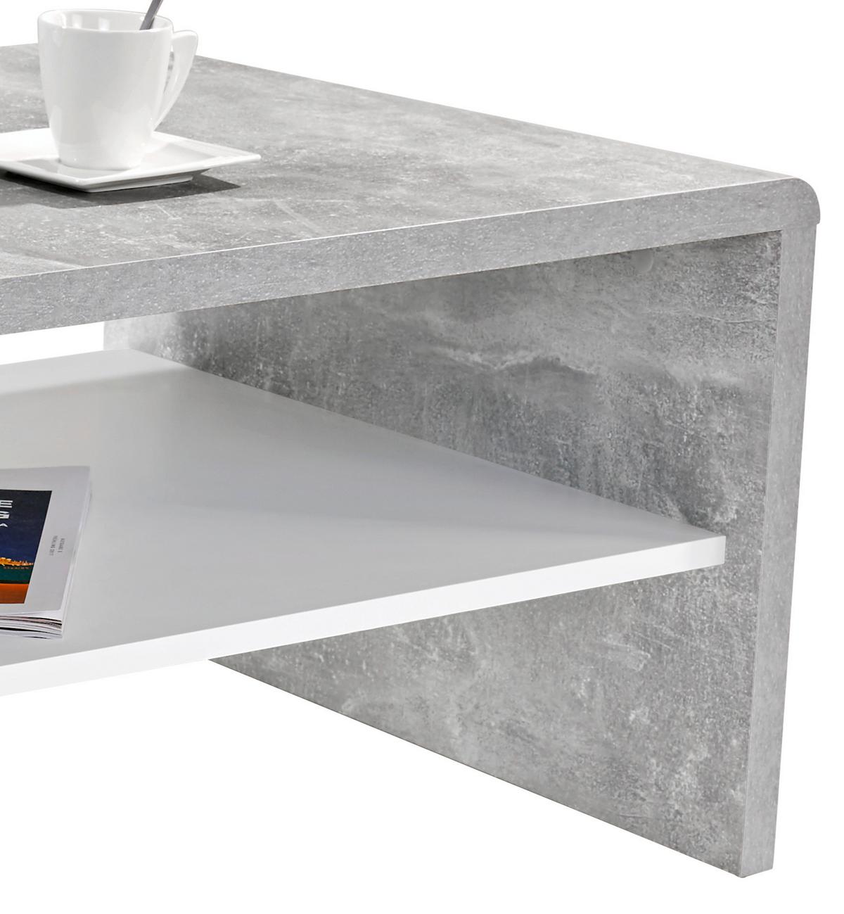 KONFERENČNÍ STOLEK Cala Luna - šedá/bílá, Moderní, kompozitní dřevo (100/40/59cm)