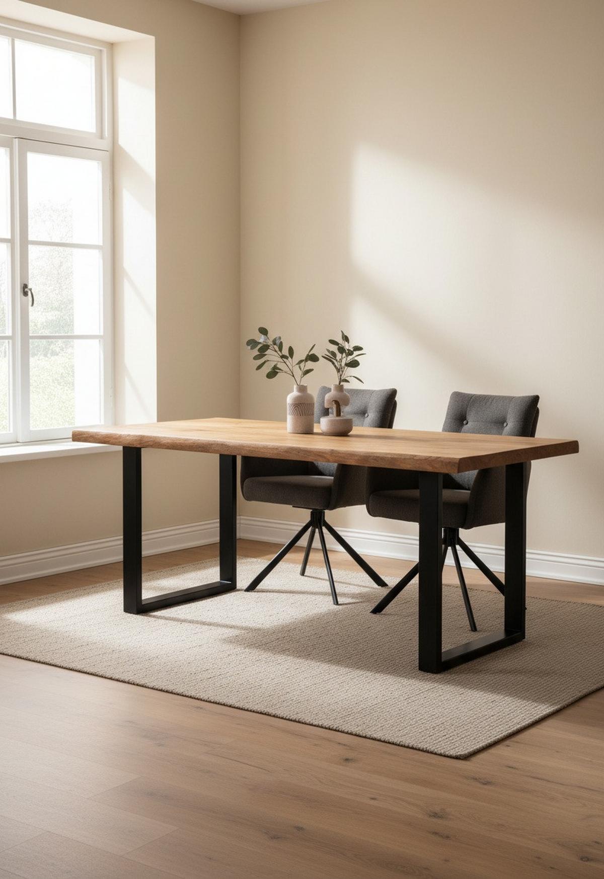 Armlehnstuhl Lina Anthrazit Sitzfl. 180°drehb.,b: 60cm - Dunkelgrau/Anthrazit, KONVENTIONELL, Textil/Metall (60/95/67cm) - MID.YOU