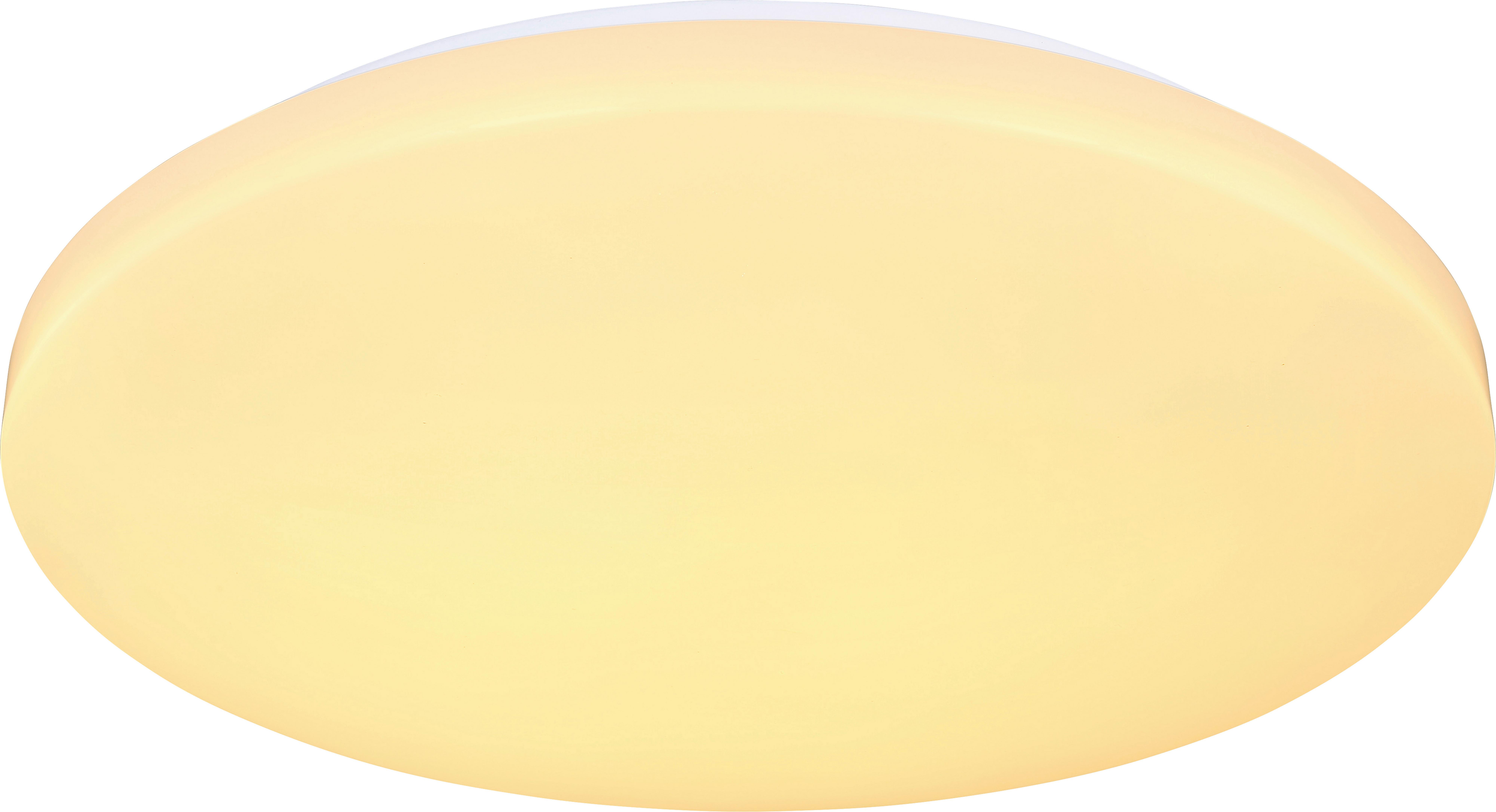 Led-deckenleuchte Martina Ø 40 Cm Mit Farbtemperaturwechsler - Opal/Weiß, MODERN, Kunststoff/Metall (40/7,6cm) - Luca Bessoni