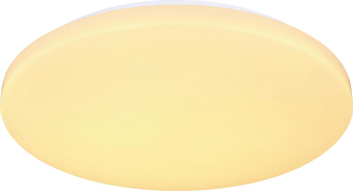 LED-Deckenleuchte Martina Ø 40 cm mit Farbtemperaturwechsler - Opal/Weiß, MODERN, Kunststoff/Metall (40/7,6cm) - Luca Bessoni