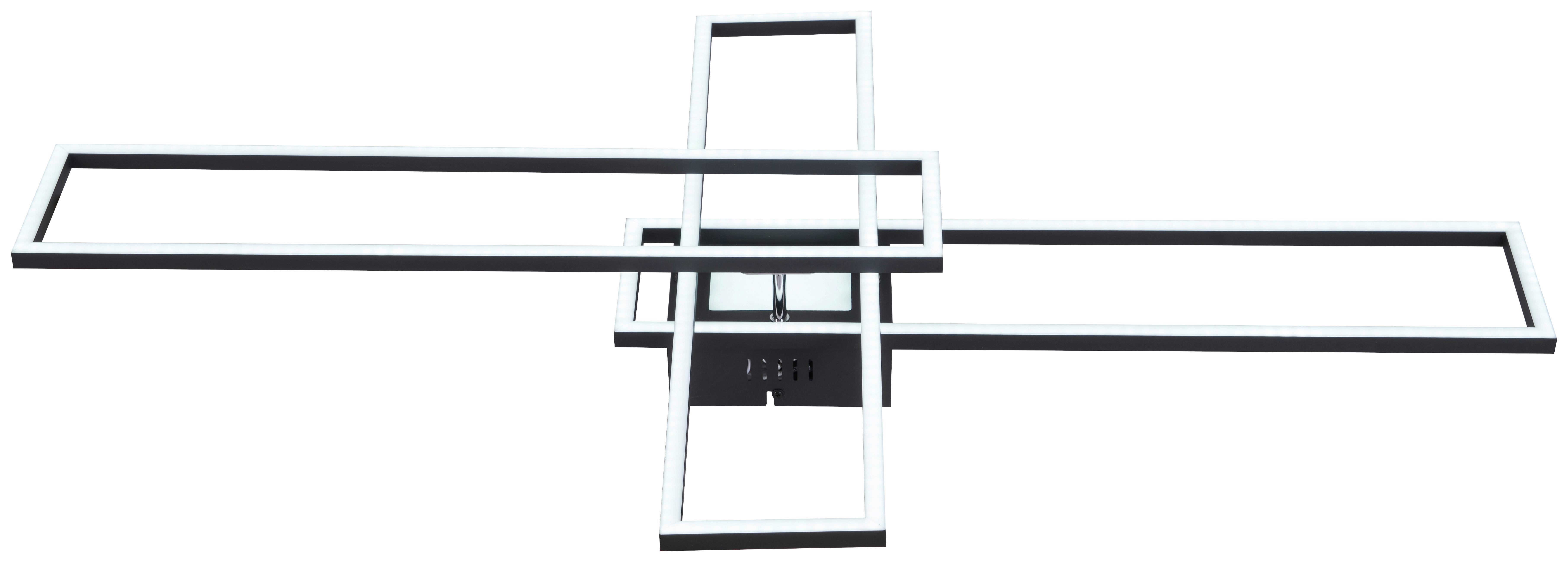 STROPNÉ LED SVIETIDLO FILM - čierna/opálová, Modern, kov (99/60/11,5cm) - Mömax