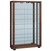 Hängevitrine Vitrosa Nussbaumfarben B: 59cm - Nussbaumfarben/Schwarz, MODERN, Glas/Holzwerkstoff (59/91,3/18cm) - MID.YOU
