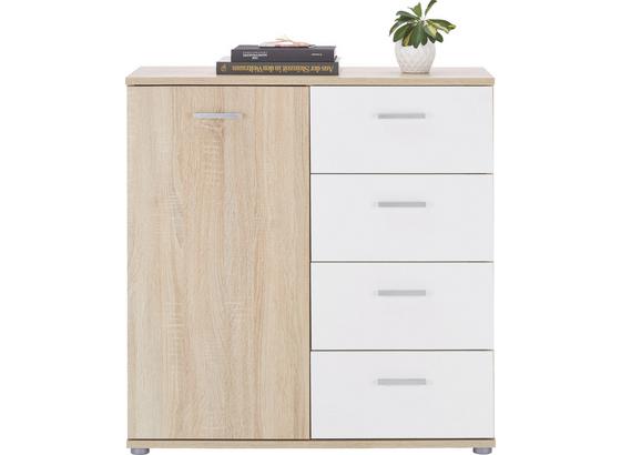 Komoda Alva 2 - bílá/Sonoma dub, Moderní, dřevěný materiál (89/91/38cm) - Mömax modern living Komoda Alva 2 - bílá/Sonoma dub, Moderní, dřevěný materiál (89/91/38cm) - Mömax modern living