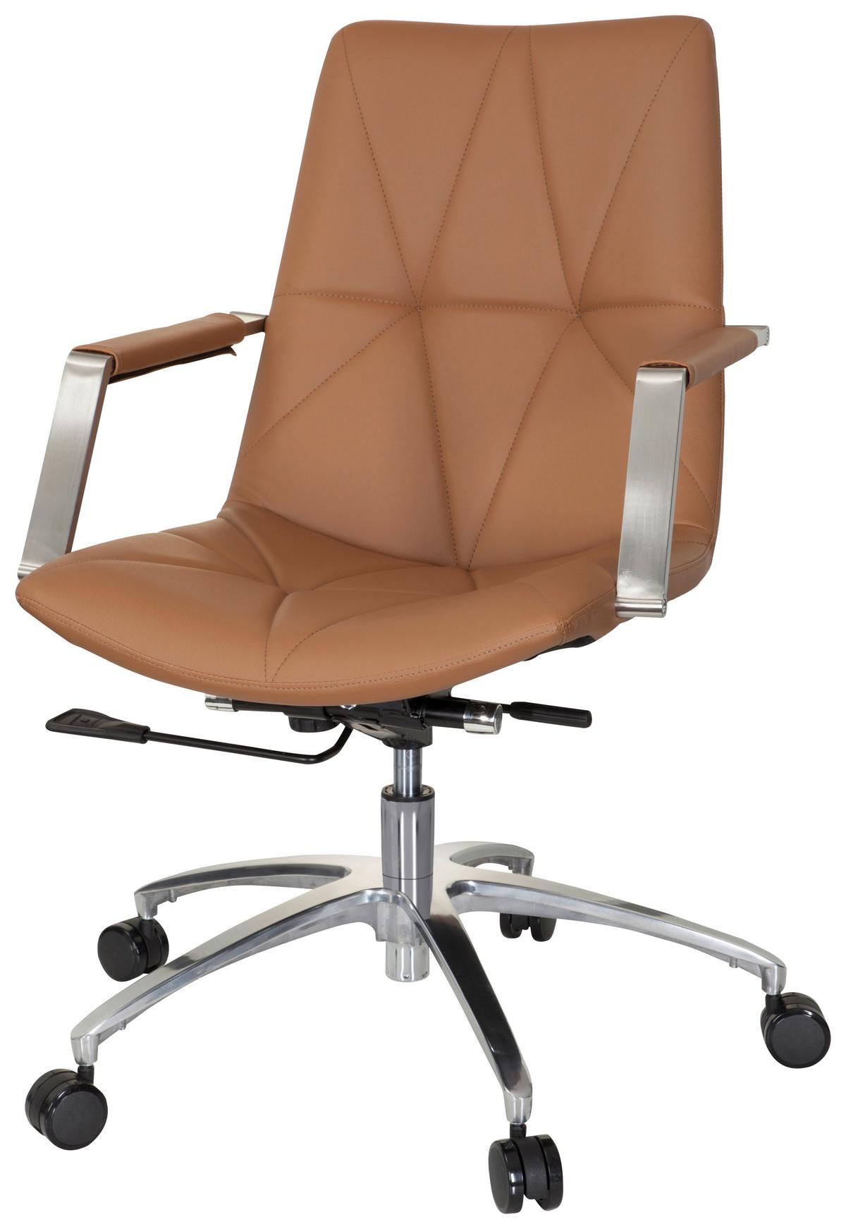 Drehstuhl Saranto Ii Lederlook Braun Bis 110kg - Braun, MODERN, Kunststoff/Textil (56/101/73cm) - MID.YOU