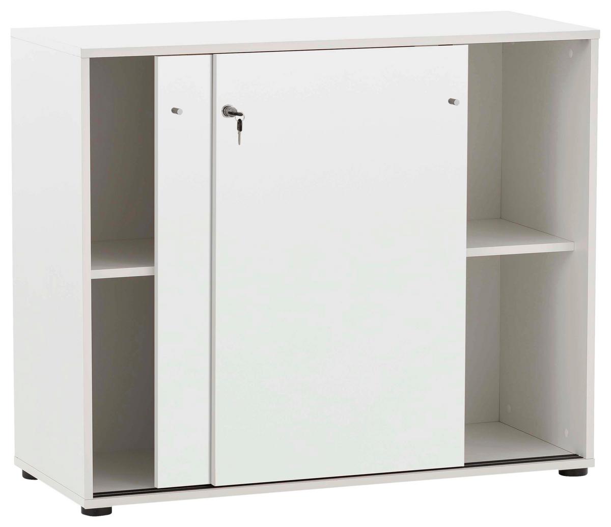 Aktenschrank Holzwerkstoff Weiß B: 100,1 Cm - Weiß, MODERN, Holzwerkstoff (100,1/83,6/41cm) - MID.YOU