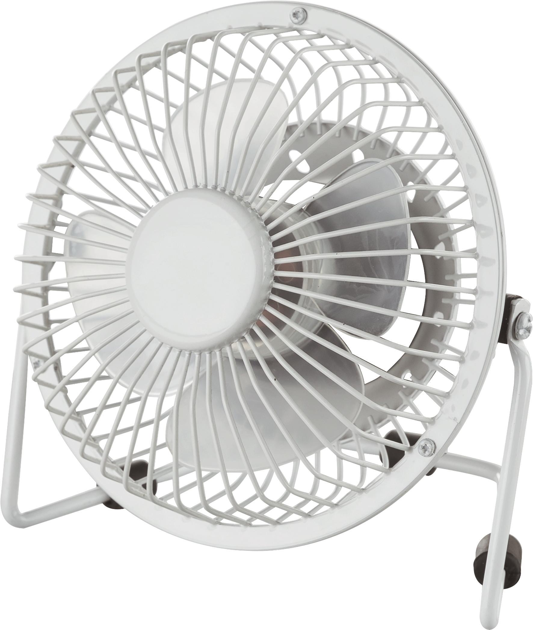 Asztali Ventillátor Hubert - Fehér, Basics, Fém (15,2/15,2/8,2cm) - Bono