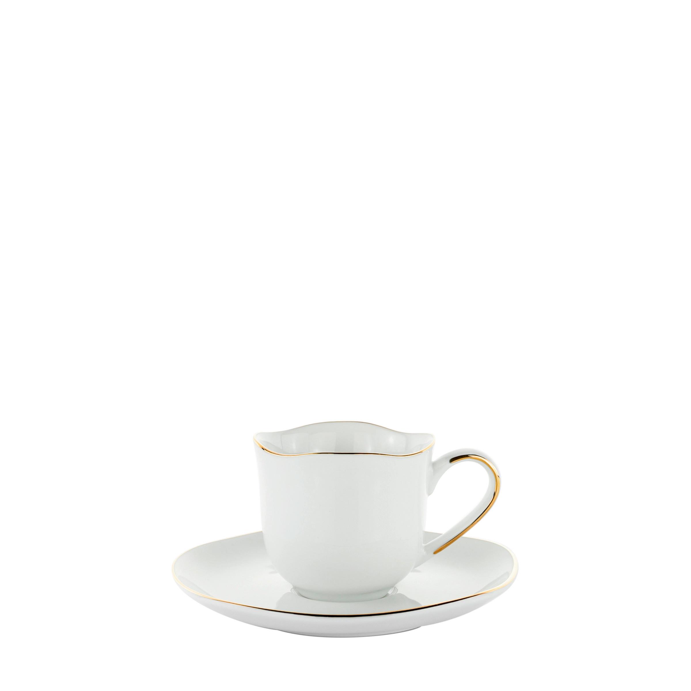 Šálek A Podšálek Na Espresso Onix - bílá, Moderní, keramika - Premium Living