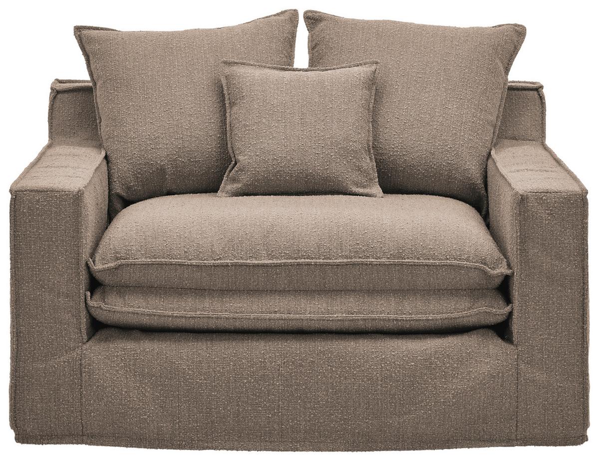 Sessel Aurora - Schwarz/Braun, Trend, Textil (129/92/105cm) - Livetastic