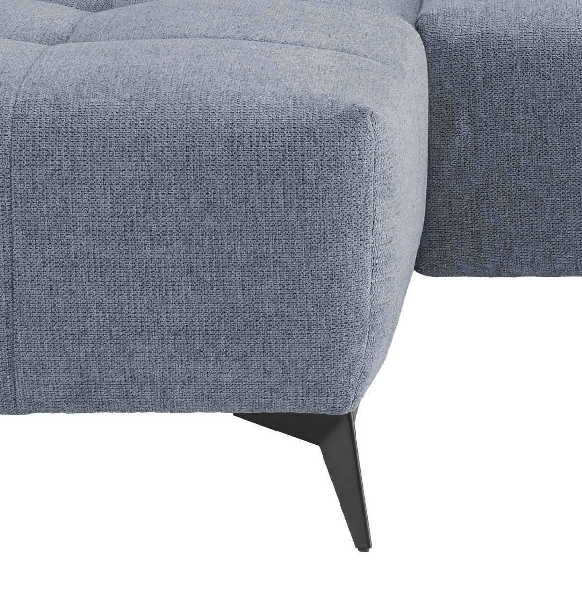 Ecksofa Mit Usb Anschluss Sano, Hellblau, S: 180x258 Cm - Schwarz/Hellblau, MODERN, Textil (180/258cm) - Livetastic
