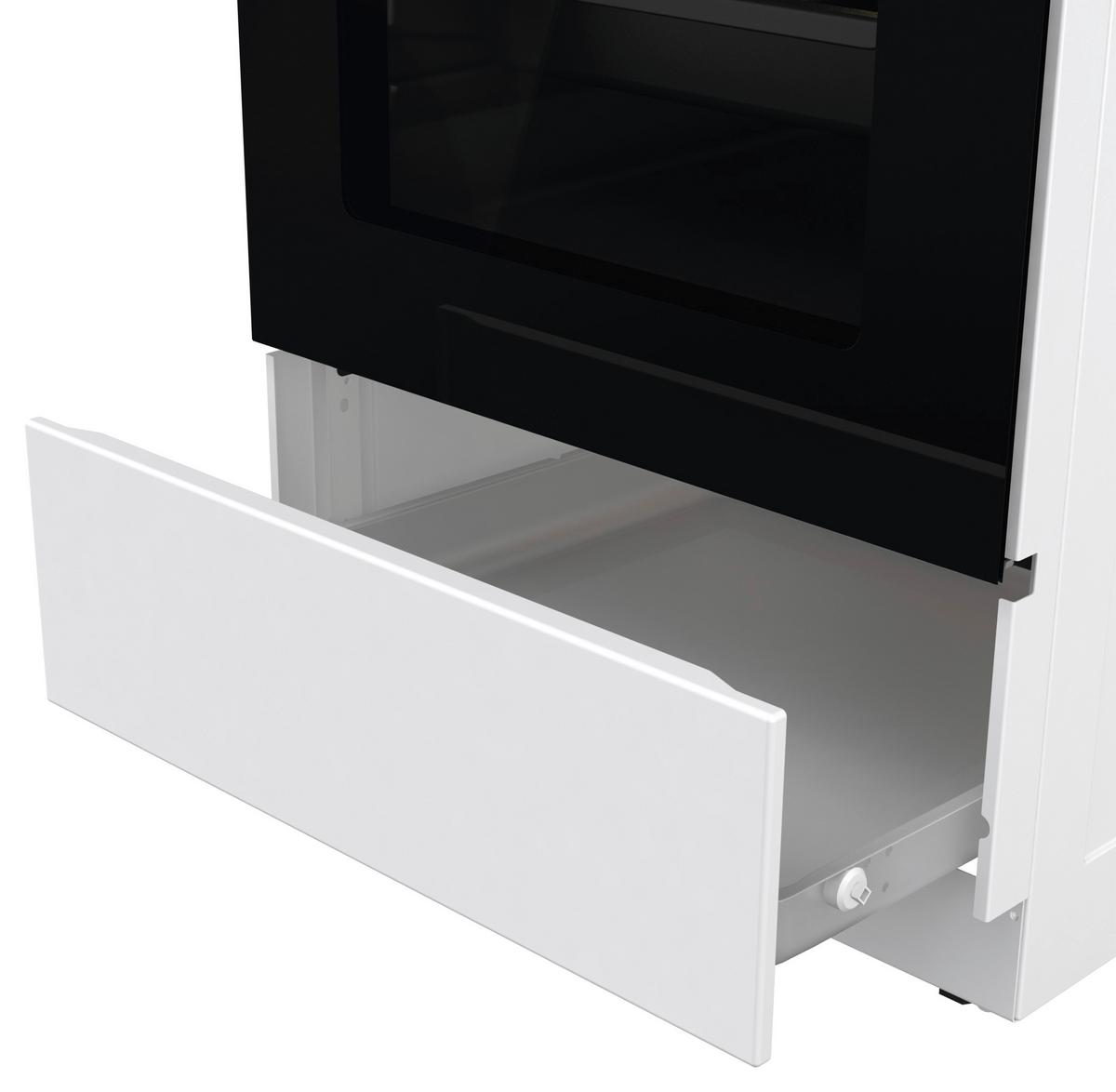 Elektro-Standherd Gec5a21wg Glaskeramik B: 50 cm Weiß - Weiß, Basics, Glas/Metall (50/85/59,4cm) - Gorenje
