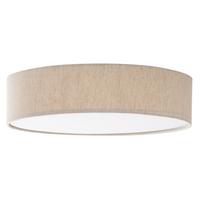 LED-DECKENLEUCHTE 60930119 CONNY - Beige/Weiß, KONVENTIONELL, Kunststoff/Textil (50/18cm)