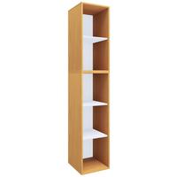 Aktenregal Lona Buchefarben, B: 35 cm - Buchefarben/Weiß, MODERN, Holzwerkstoff (35/183/37cm) - MID.YOU