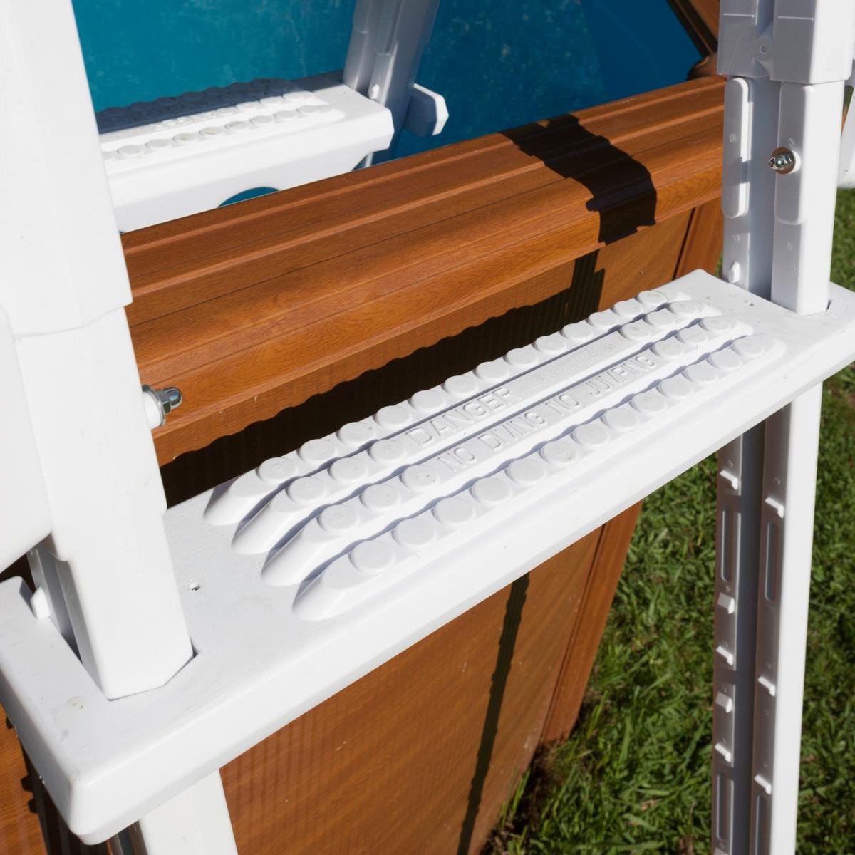 Poolleiter Leiter - Weiß, KONVENTIONELL, Kunststoff (65/196/109cm) - Gre