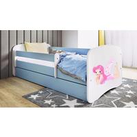 Kinder-/Juniorbett Babydreams Inkl. Matratze 80x160 - Blau/Birkefarben, MODERN, Holz/Holzwerkstoff (80/160cm) - MID.YOU
