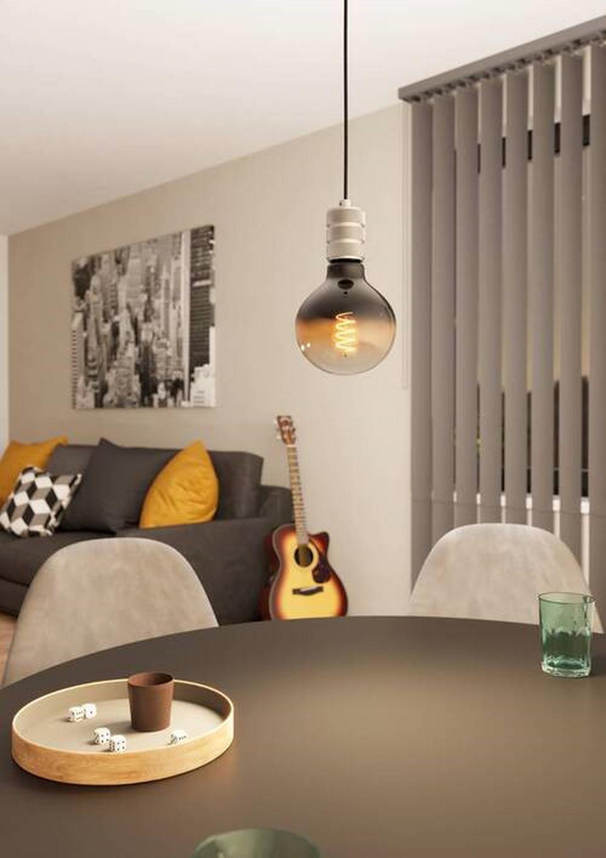Hängeleuchte 43802*yorth - Silberfarben/Schwarz, Basics, Metall (5/150cm) - Eglo