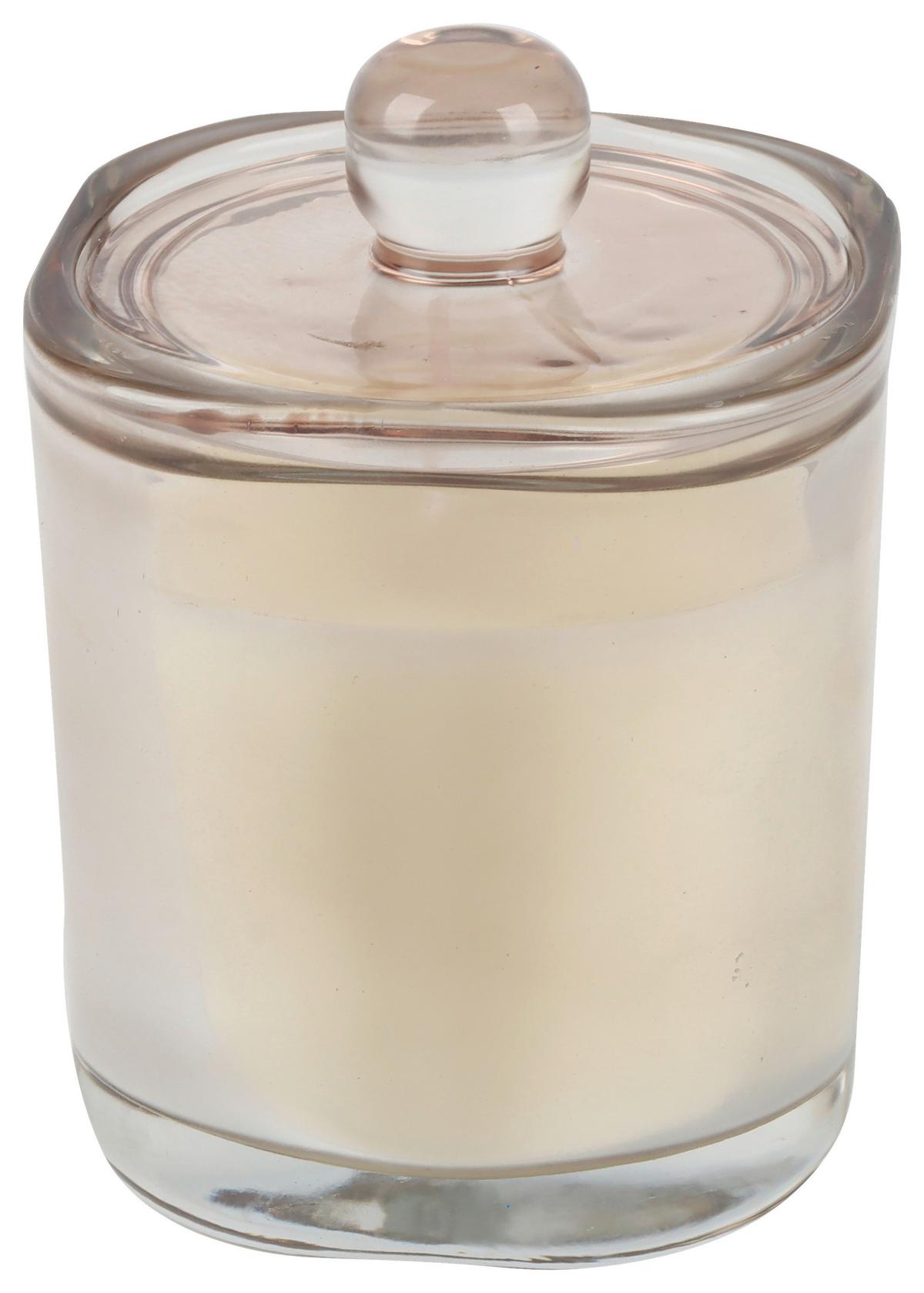 Svíčka KALI - krémová, přírodní materiály/sklo (8,1/11,3/8,1cm) - Mömax