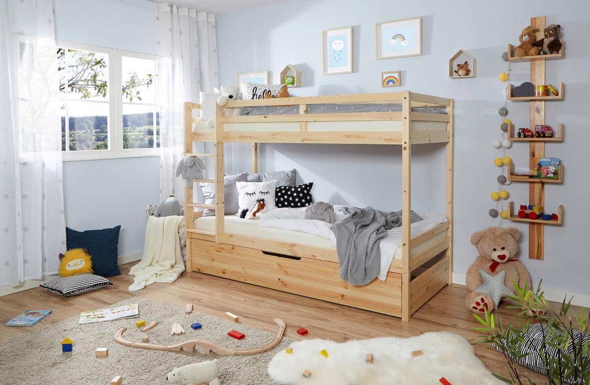 Etagenbett Finn - Naturfarben, MODERN, Holz (90/200cm) - MID.YOU