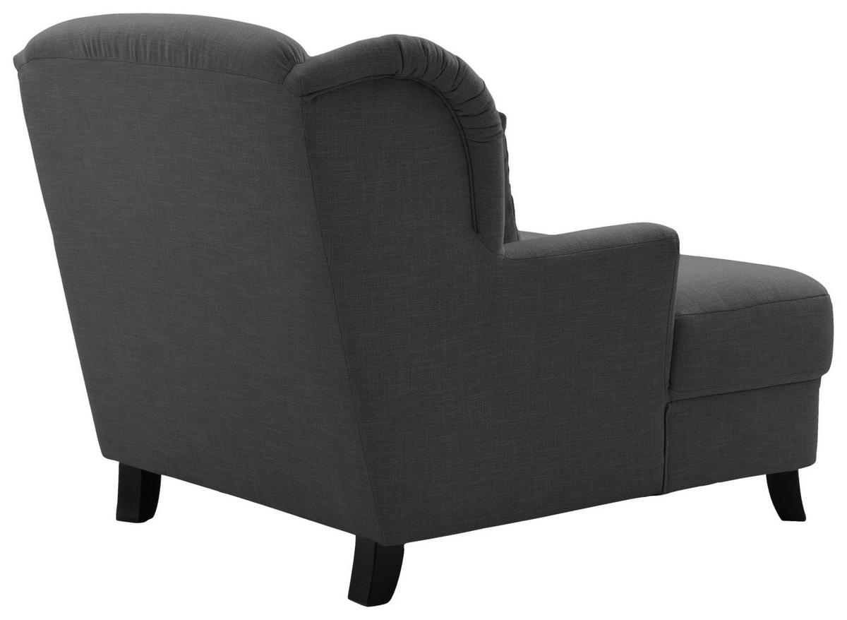 XXXL-Sessel Asado dunkelgrau inkl. Zierkissen, B: 109 cm - Dunkelgrau/Dunkelbraun, MODERN, Holzwerkstoff/Textil (109/104/145cm) - Sit & More
