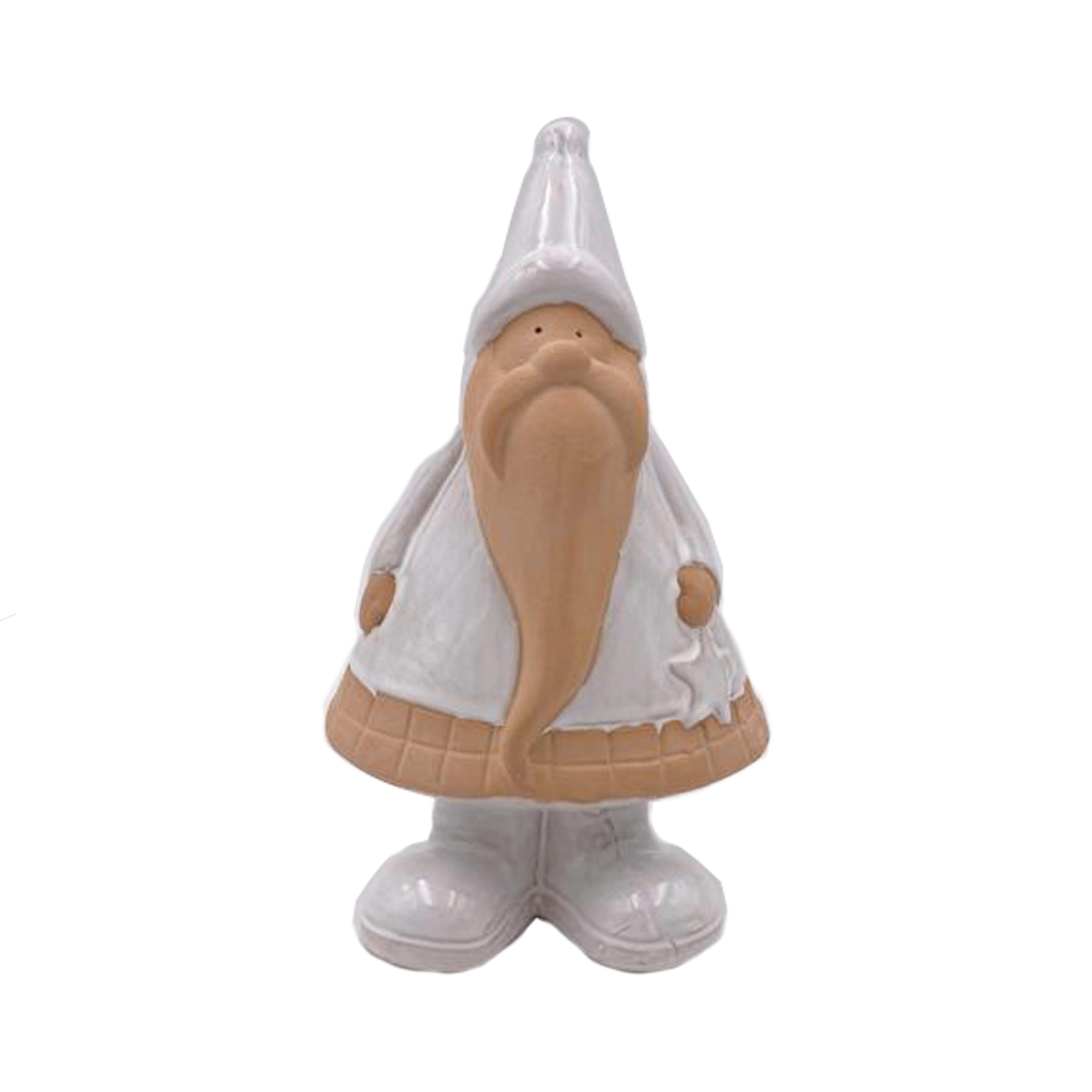 Dekognom Hansi - Braun/Weiß, KONVENTIONELL, Keramik (11,8/9/20,8cm) - Luca Bessoni