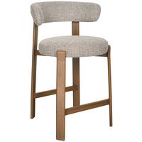 Barhocker Bilbao Braun B: 52 cm - Walnussfarben/Braun, MODERN, Textil/Metall (52/90,5/53,5cm) - Livetastic