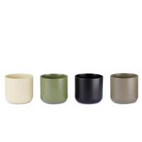 Obal na kvetináč LUIS - čierna/biela, Modern, keramika (24,5/24cm) - Mömax