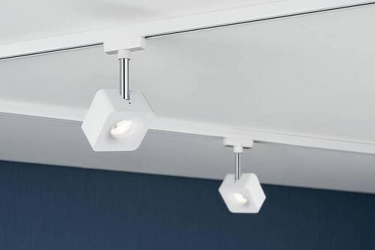 Schienensystem Urail Strahler 95511 in Weiß, Rechteckig - Weiß, Basics, Kunststoff/Metall (1,7cm) - Paulmann