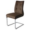 Schwingstuhl-Set Marlen XXL Braun/Silberfarben B: 47 cm - Silberfarben/Braun, LIFESTYLE, Textil/Metall (47/96/62cm) - MID.YOU