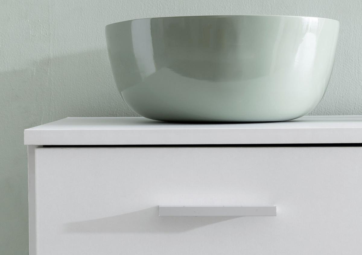 Komoda bílá - bílá/černá, Konvenční, kov/kompozitní dřevo (107/79/35cm) - MID.YOU