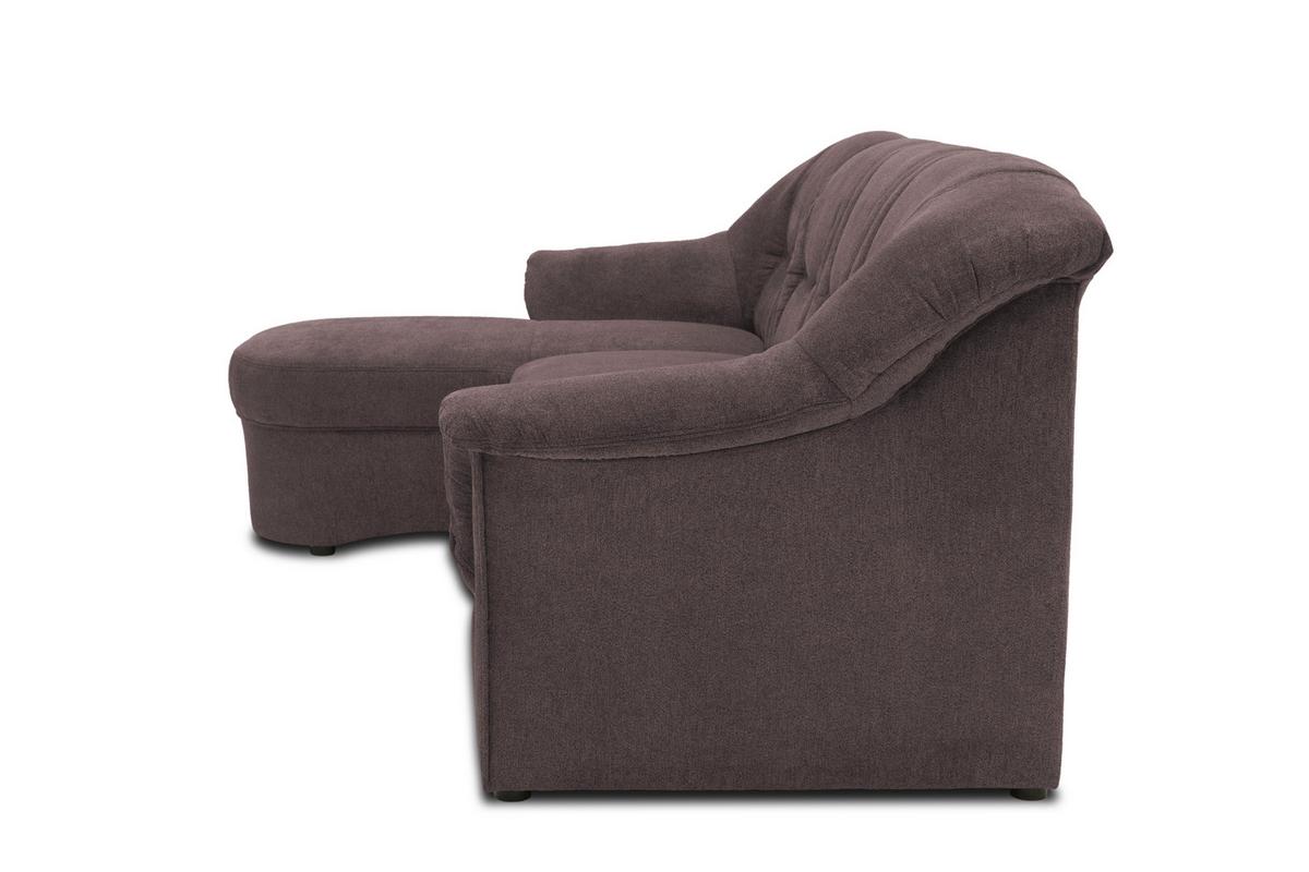 Ecksofa Sarafina Greige Mikrofaser - Greige/Schwarz, KONVENTIONELL, Textil (146/232cm) - MID.YOU