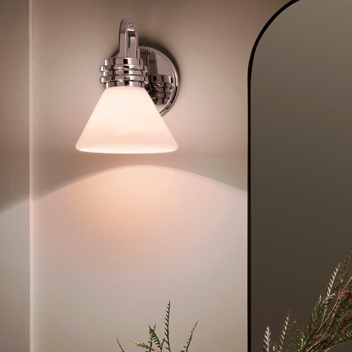 Fürdőszobai Falilámpa Kl-Farum1-Ch - fehér, Konventionell, üveg/fém (2,40/1,78/2,15cm) - Elstead Lighting