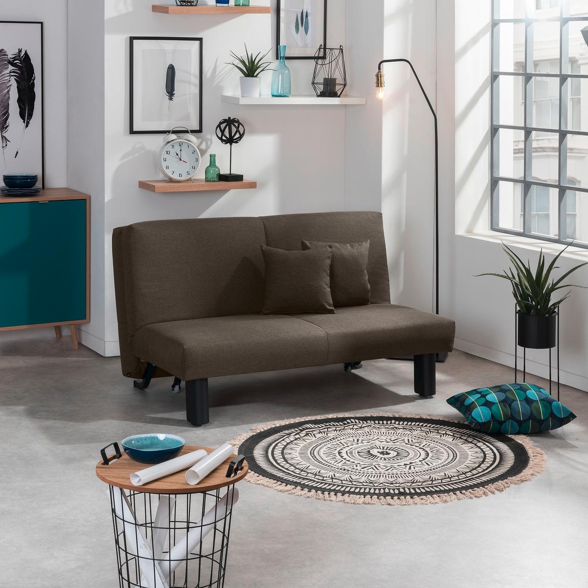 Schlafsofa Columbus Braun Inkl. Zierkissen - Schwarz/Braun, Design, Textil (145/84/100cm) - Max Winzer