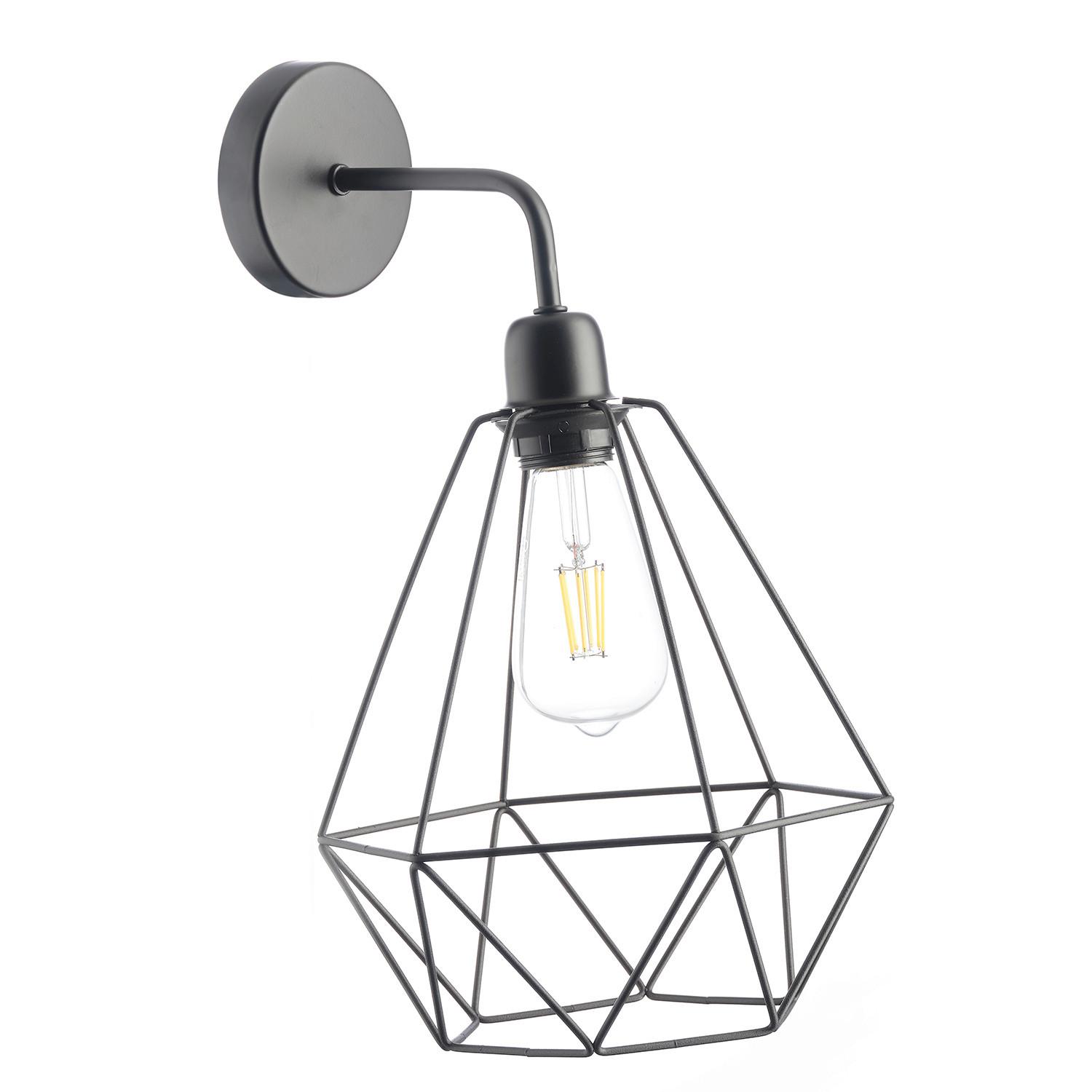 Wandleuchte 5016/Ap - Schwarz, Basics, Metall (24/24/30cm)