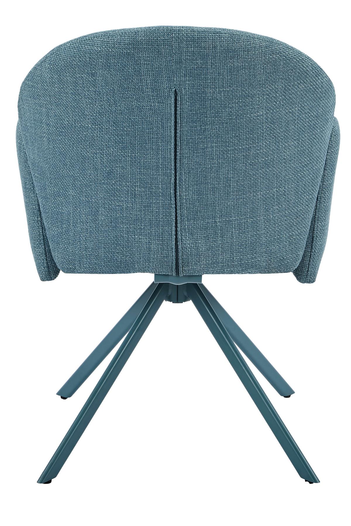 Armlehnstuhl-set Holly S 2er-Set - Petrol, MODERN, Textil/Metall (56,5/84/61cm) - MID.YOU