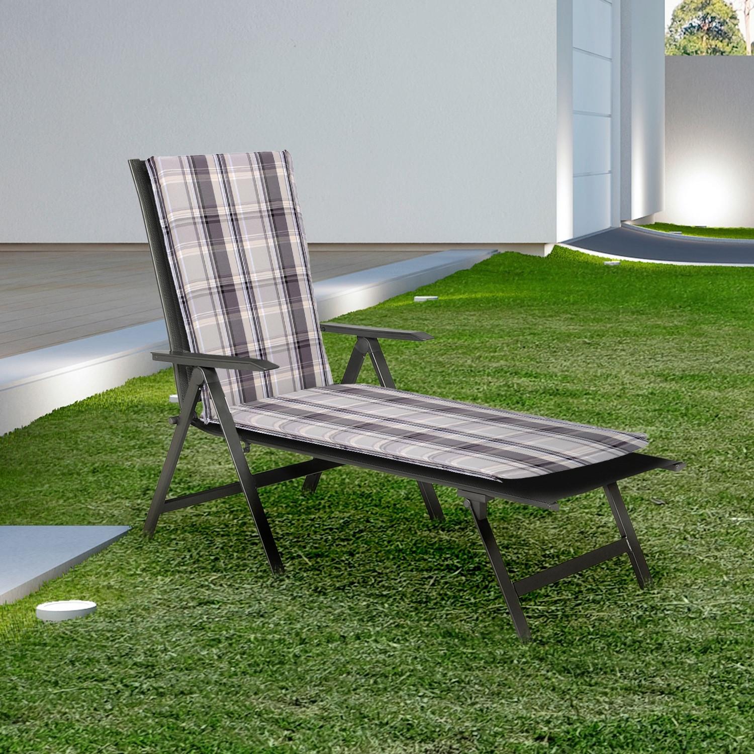 Auflage für Liege Atika 195x62x8 cm Beige - Beige, Basics, Textil (195/62/8cm) - Gardenson