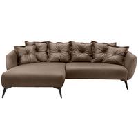 Ecksofa Baggio Braun S: 162x277 Cm - Schwarz/Braun, MODERN, Textil (162/277cm) - Livetastic